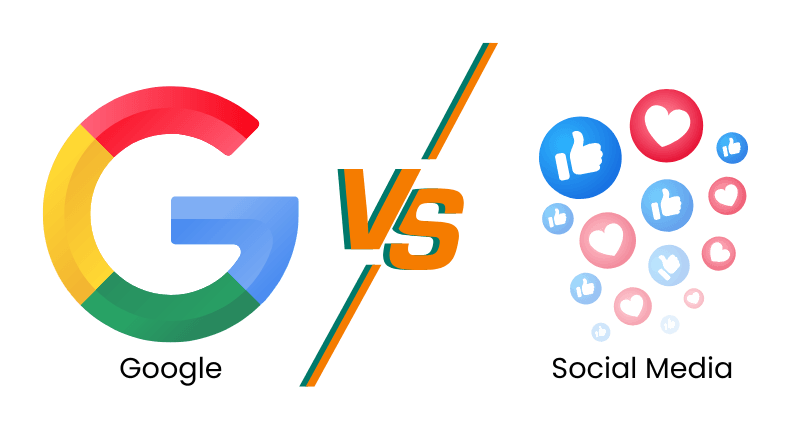 Google versus Social Media